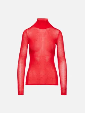 Lyra Sheer Turtleneck Top