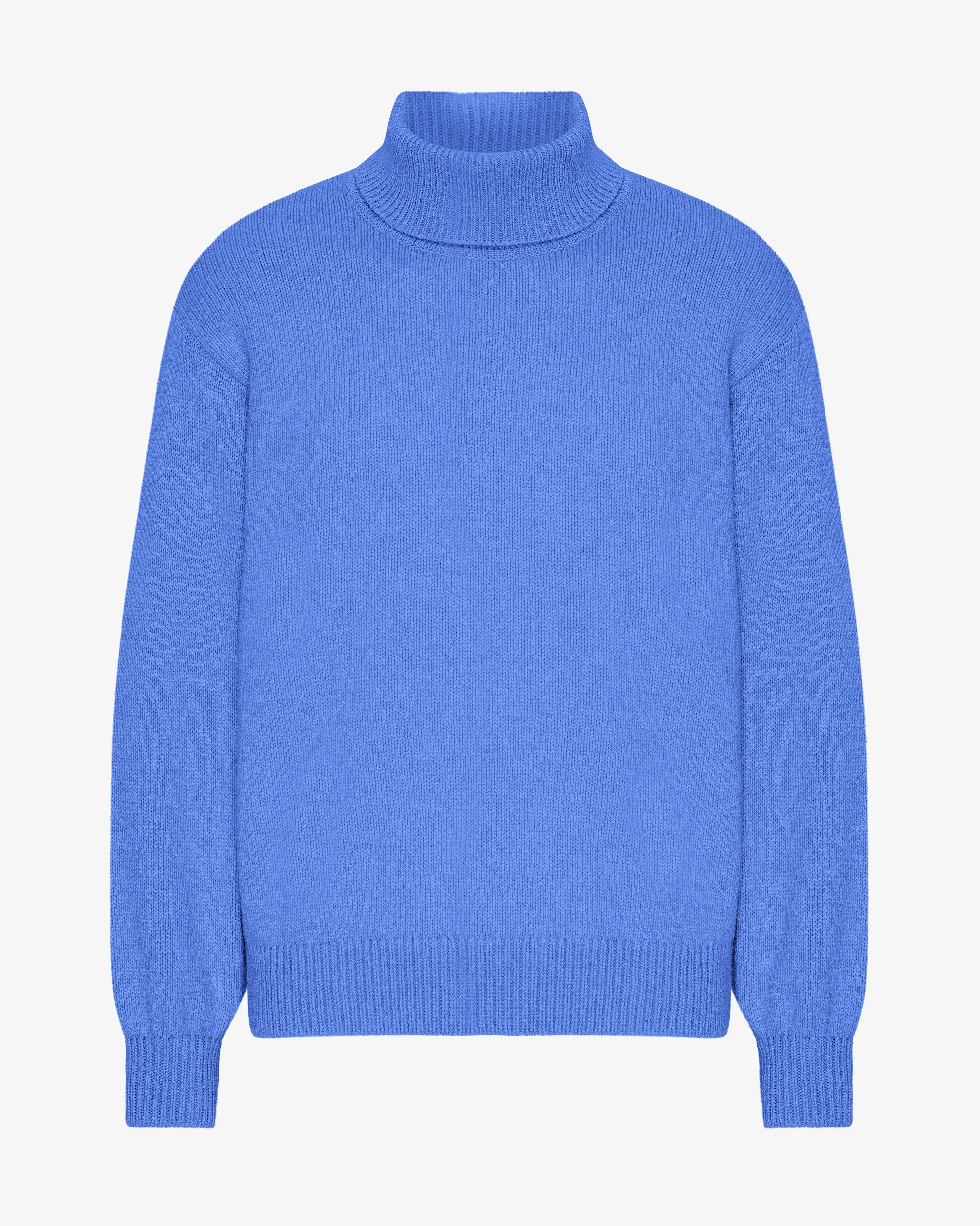 Merino Wool Turtleneck - Pacific Blue
