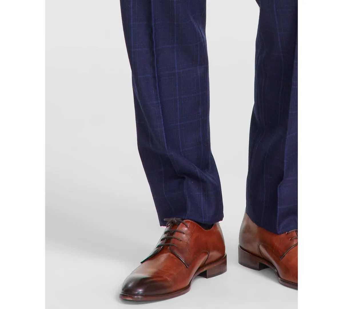 Michael Kors Mens Classic fit Dress Pants 40 / 30 Blue Check Stretch