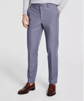 Michael Kors Men's Classic Fit Flat Front Cotton Dress Pants Ash Blue 34 x 34