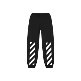 OFF-WHITE Diagonal Helvetica Slim Sweatpants Black/White (SS22)
