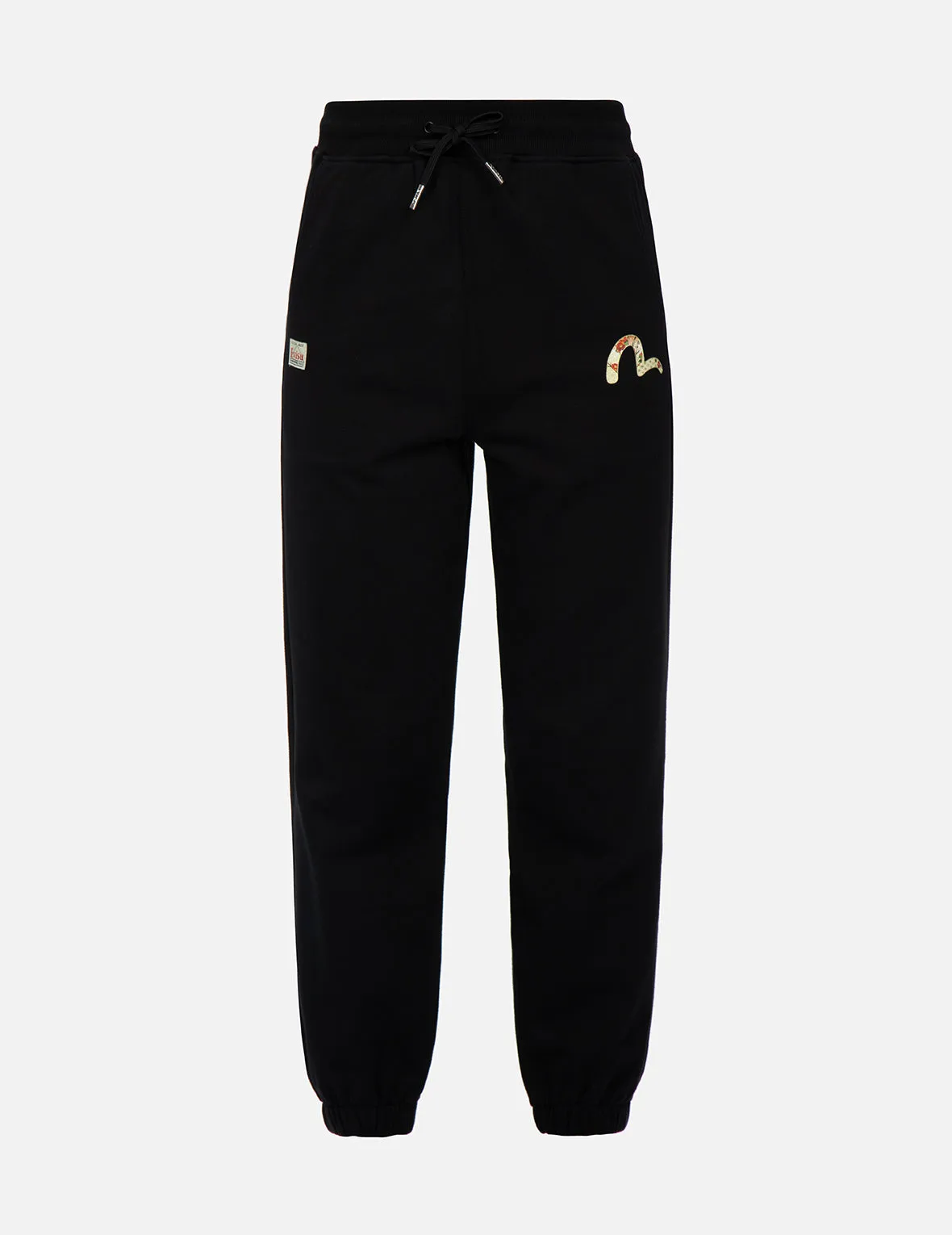 Peacock and Kamon-pattern Daicock Foil-Print Sweatpants