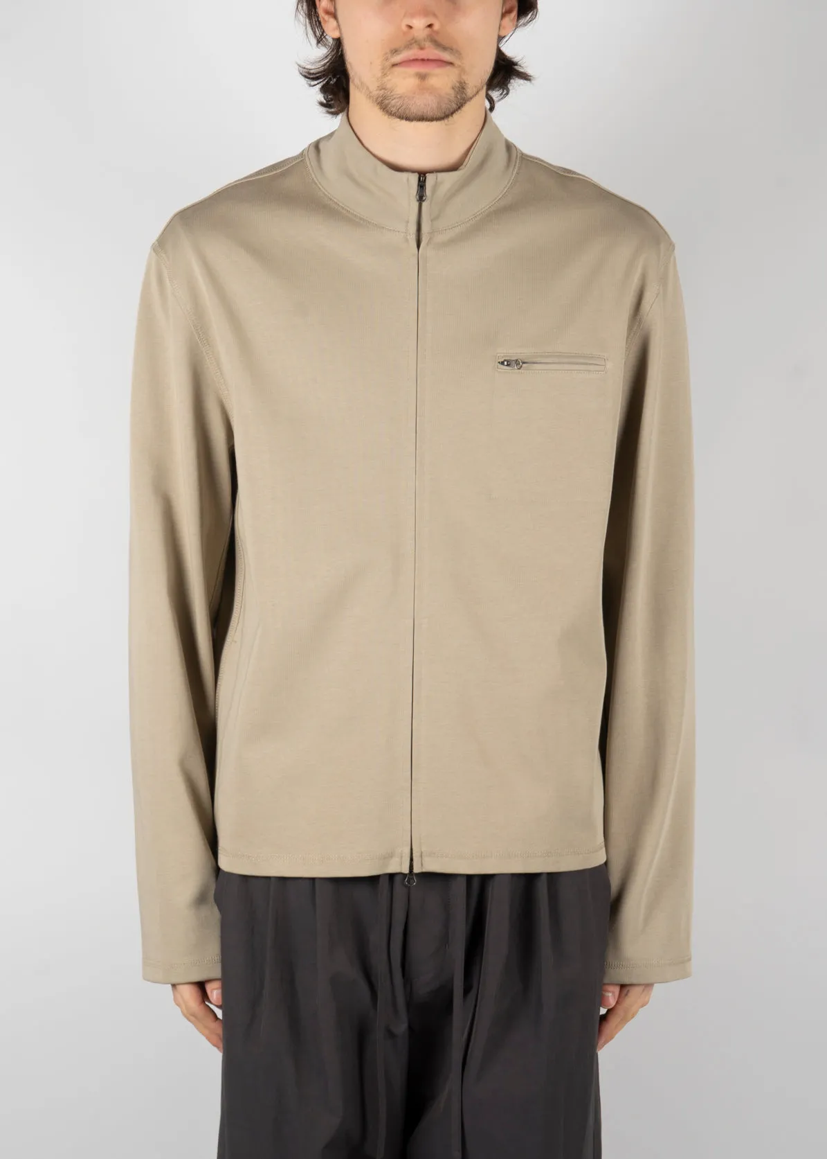 Slim Fit Pocket Jumper Beige