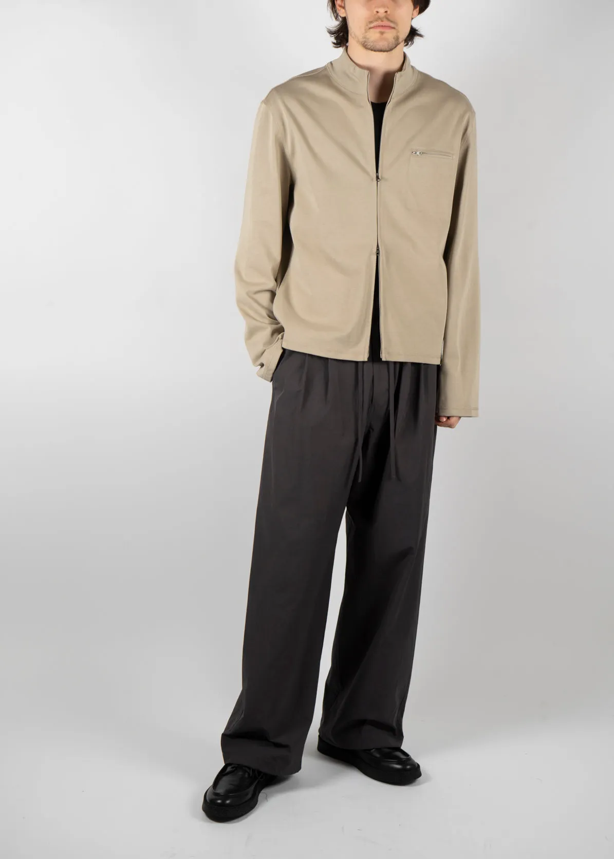 Slim Fit Pocket Jumper Beige