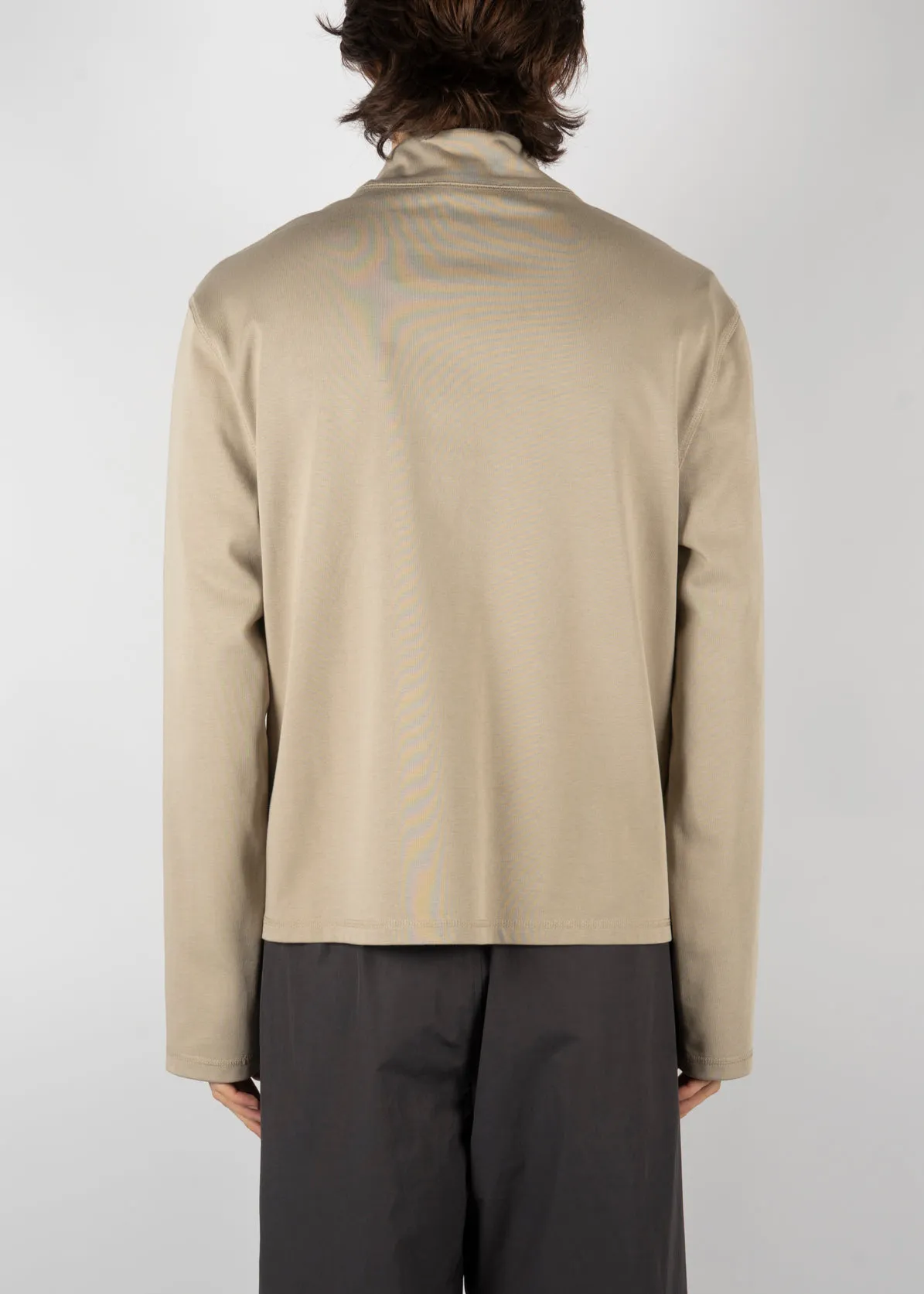 Slim Fit Pocket Jumper Beige