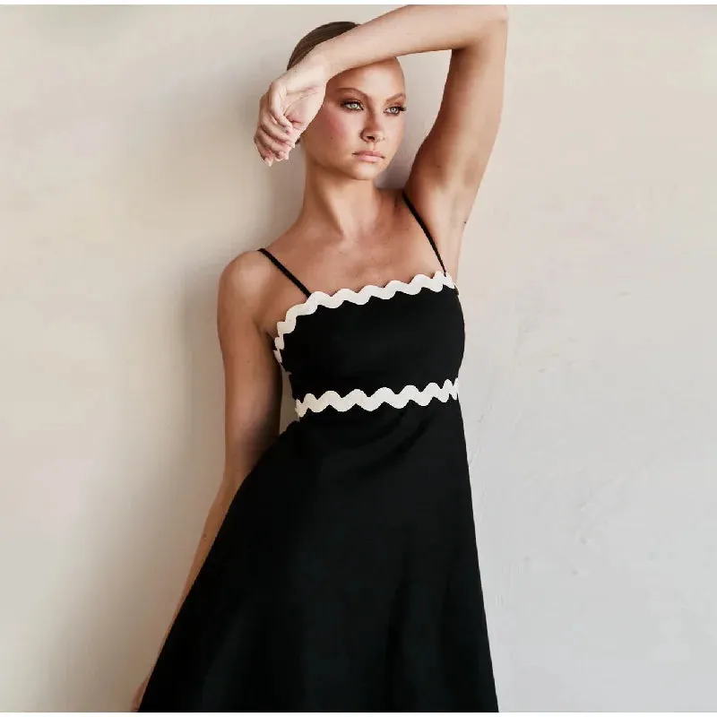 Striped Contrasting Maxi Dress