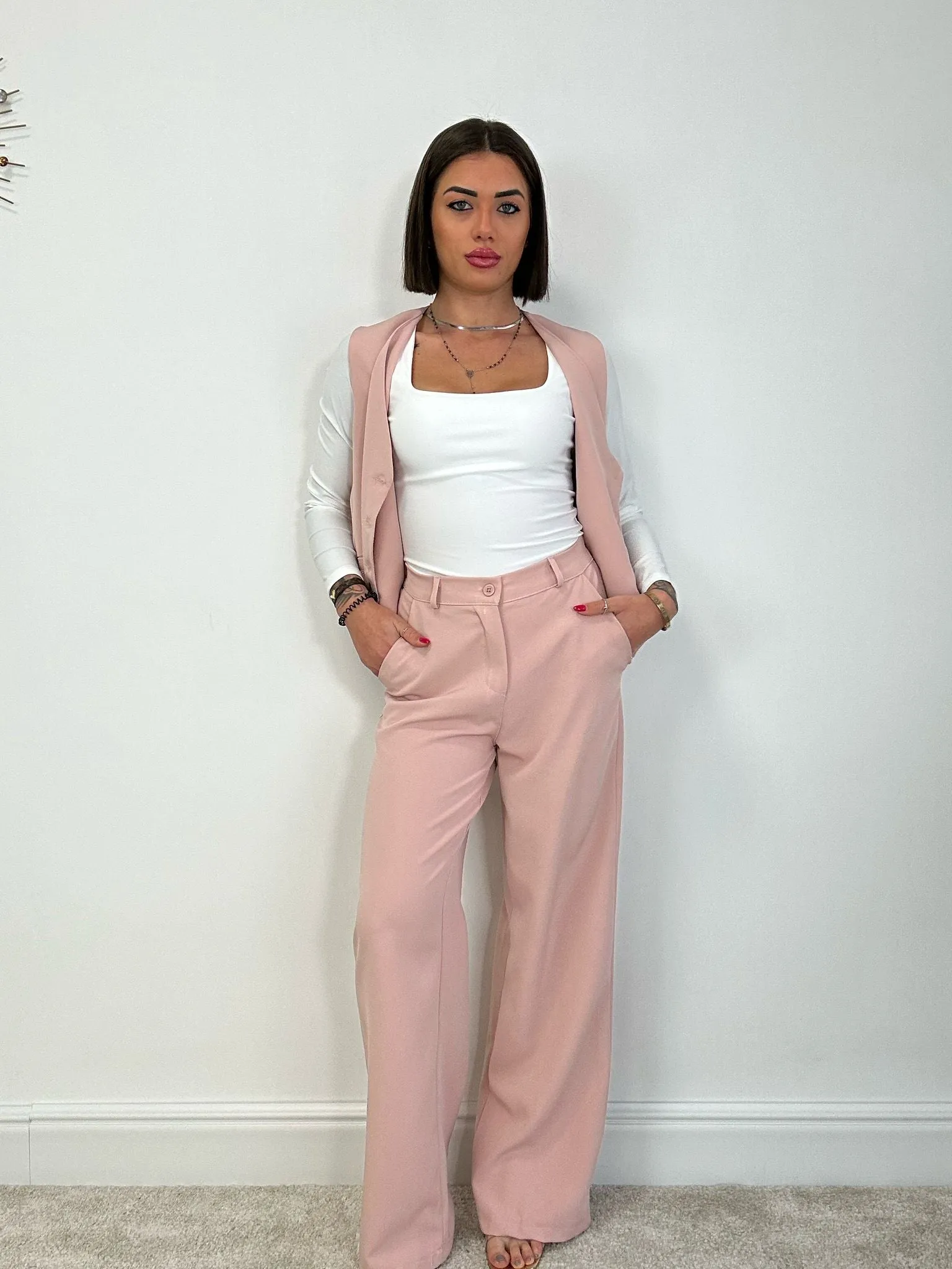 Tailleur Hilary (Gilet   Pantalone) Rosa Antico