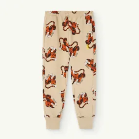 THE ANIMALS OBSERVATORY Kids Beige Panther Sweatpants