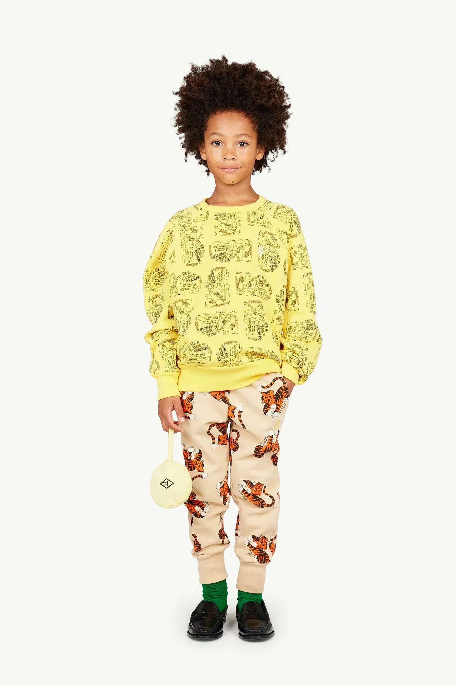 THE ANIMALS OBSERVATORY Kids Beige Panther Sweatpants