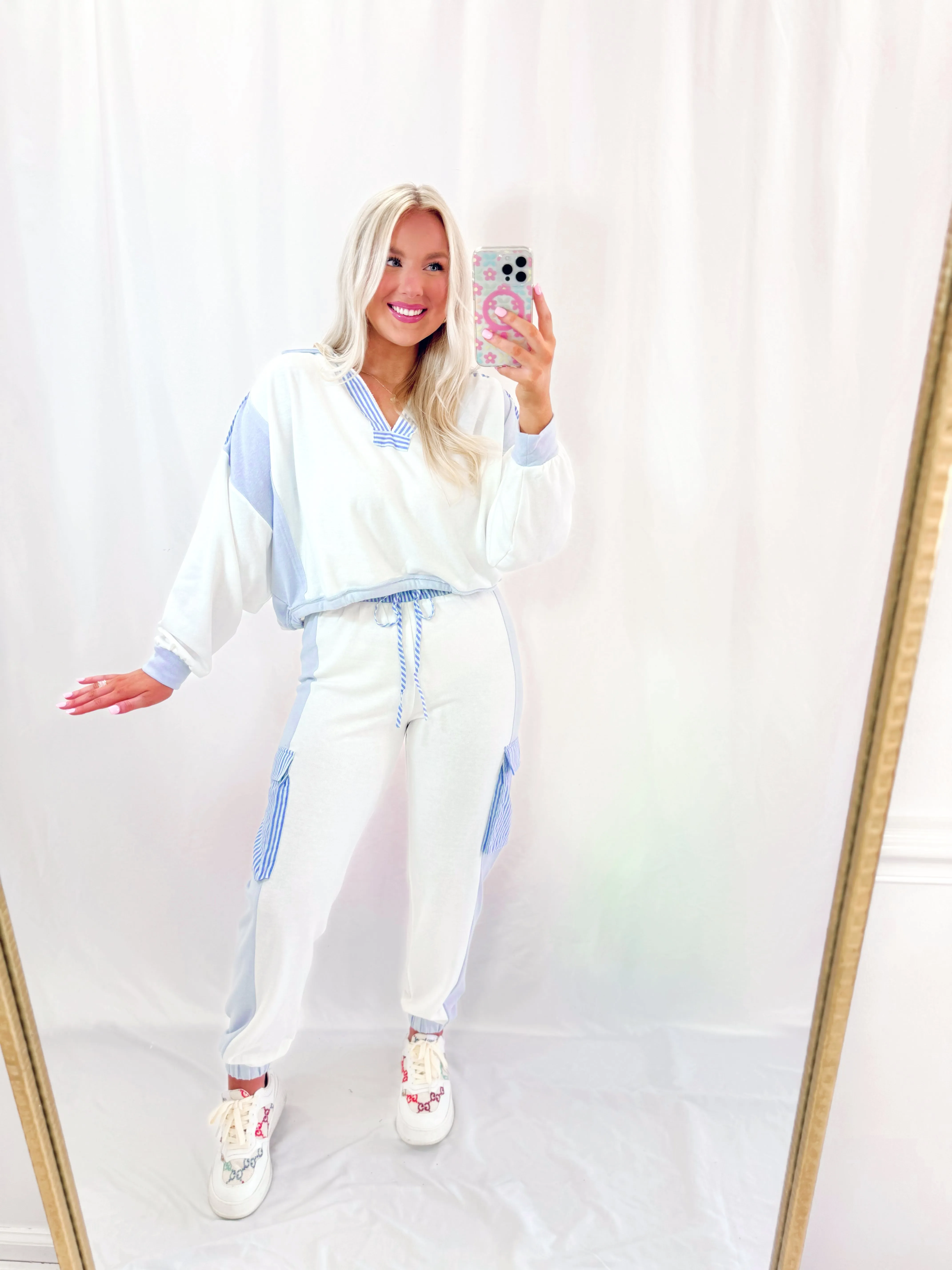 The Bright Fall Set SWEATS BLUE