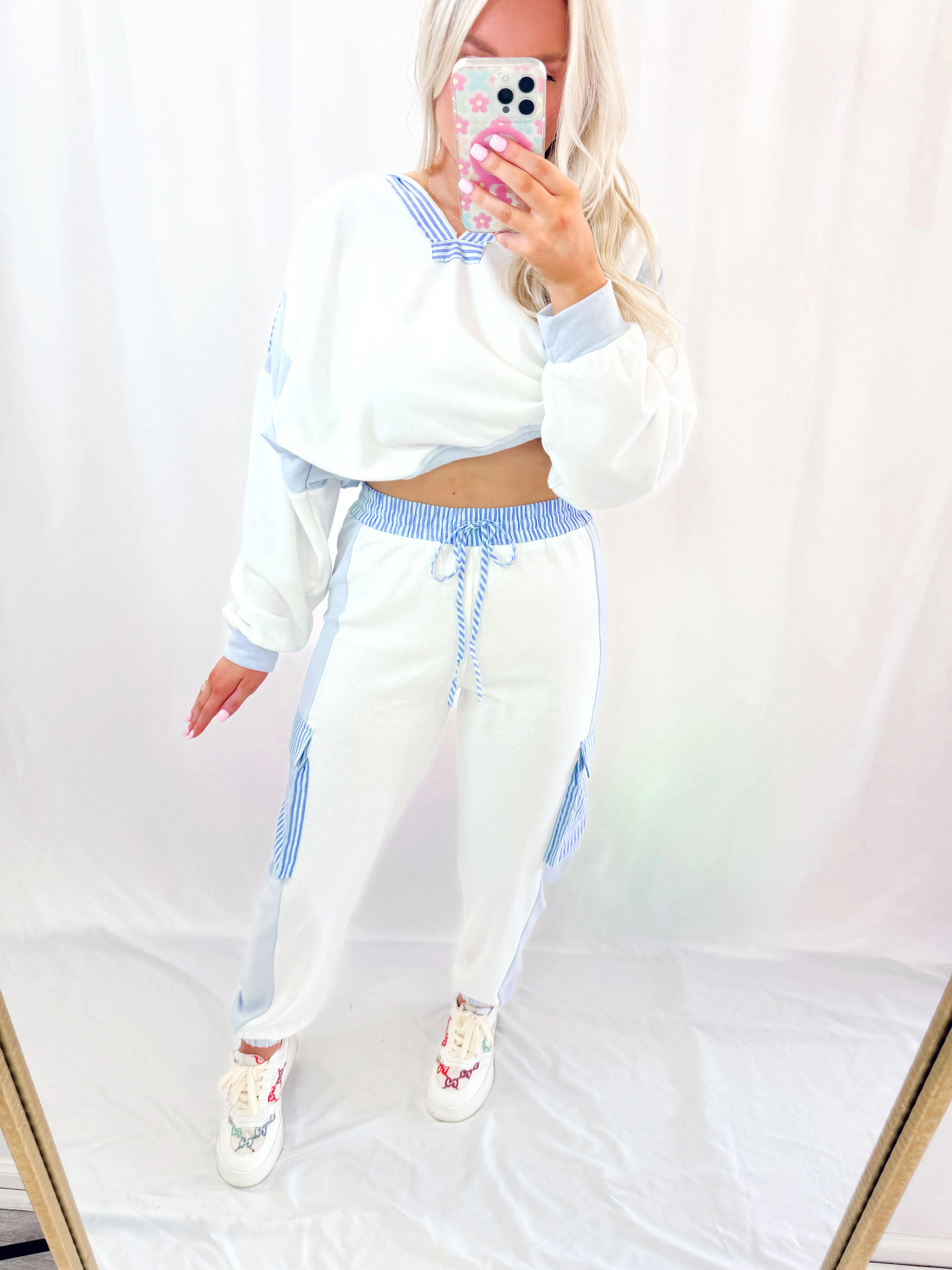 The Bright Fall Set SWEATS BLUE