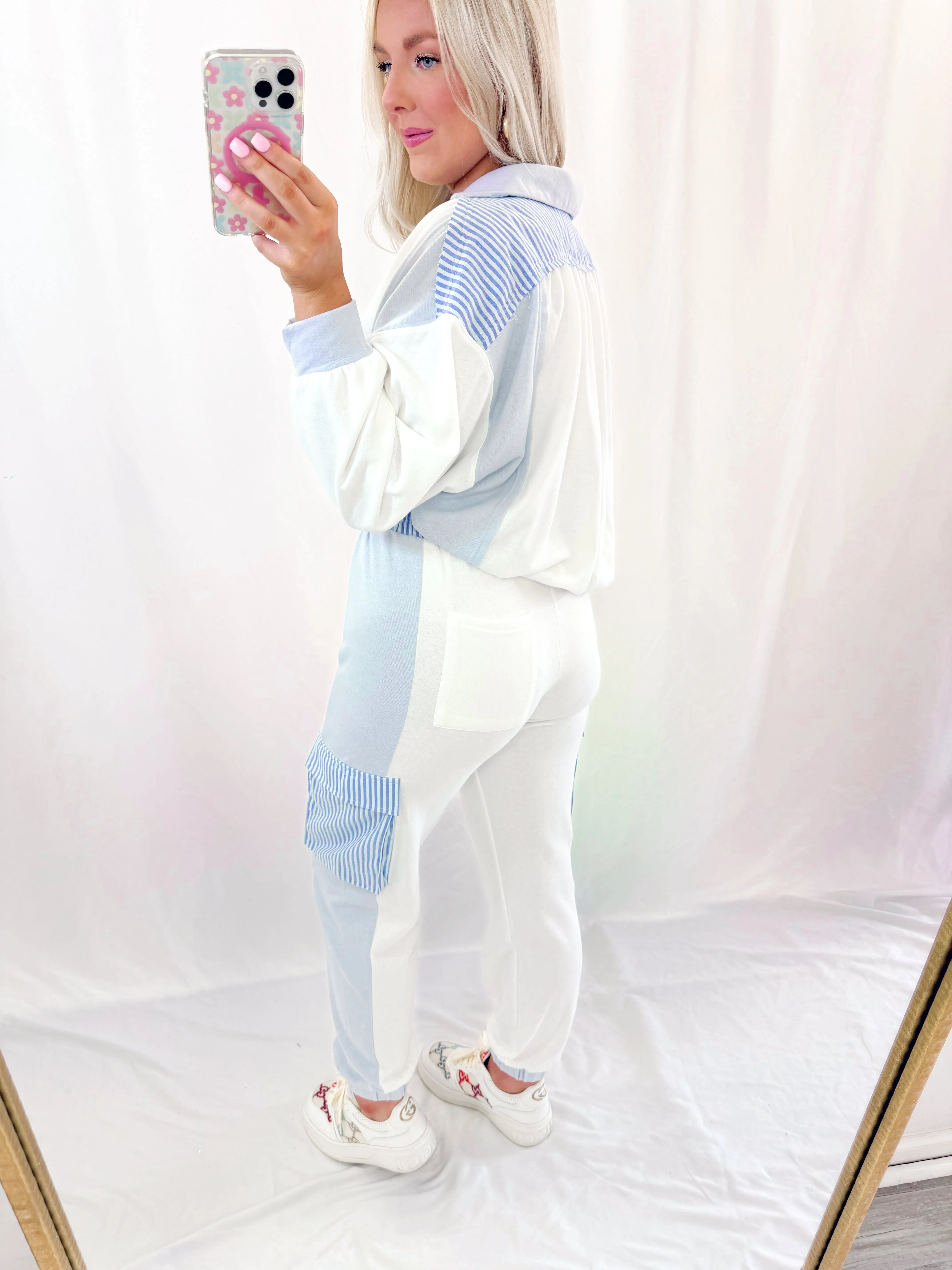 The Bright Fall Set SWEATS BLUE