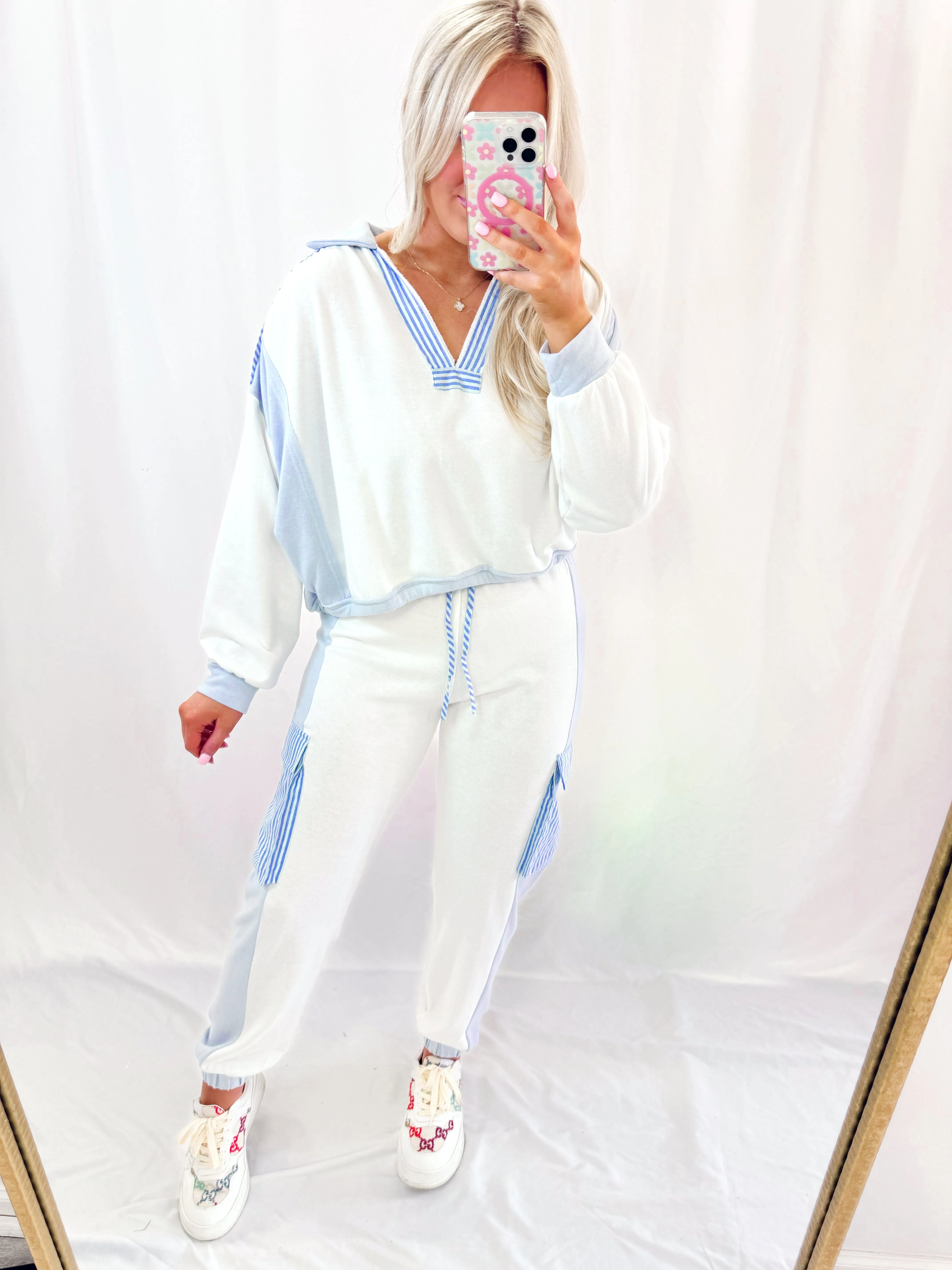 The Bright Fall Set SWEATS BLUE