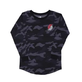 Trail Blazers Women's New Era Camo Long Sleeve T-Shirt