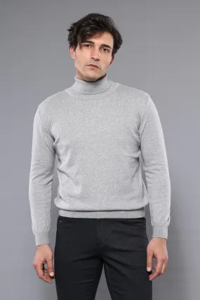 Turtleneck Grey Men Sweater - Wessi