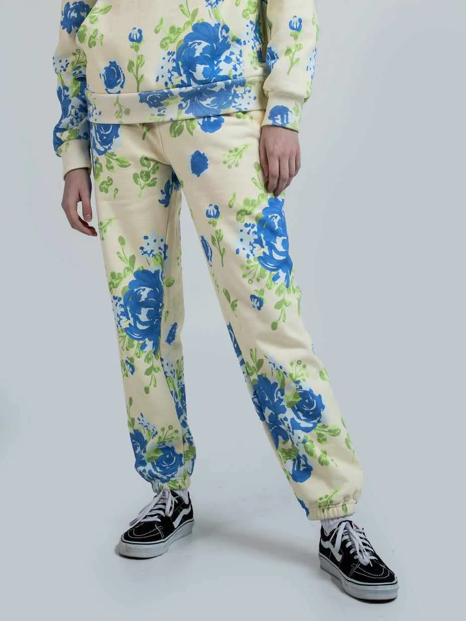 Twins Floral Wallpaper Sweatpants