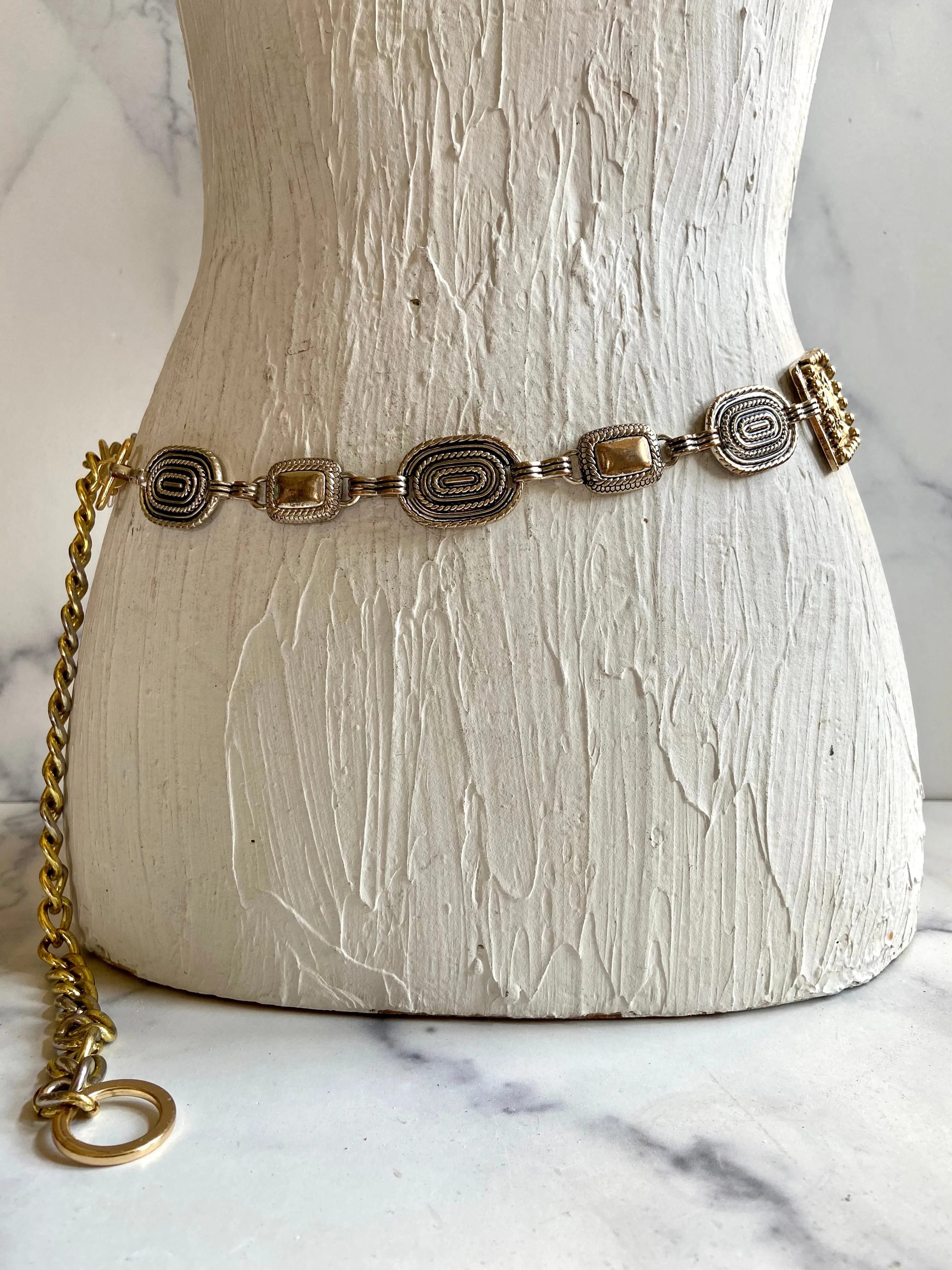 Two colors tone waist belt