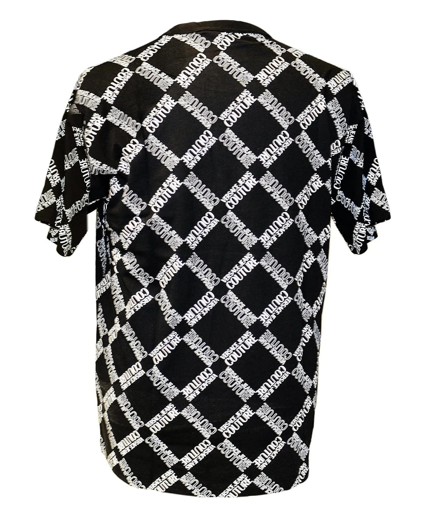 Versace Jeans Couture Black Tile Signature Print T-Shirt-
