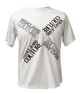 Versace Jeans Couture White Signature Printed T-Shirt-