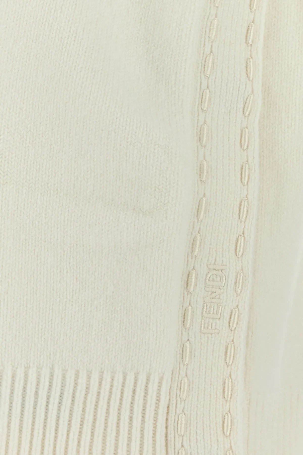 White cashmere blend sweater