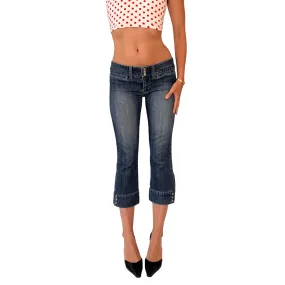 Y2K Low Rise Denim Capris (S)